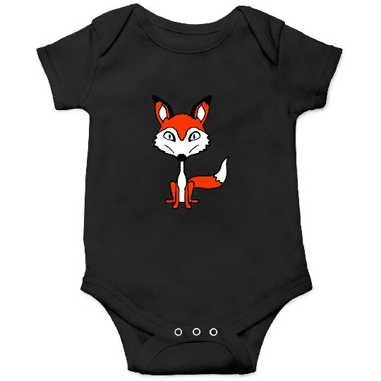 Fox Evil Look Dangerous Crazy Wild Animal Fun Face Onesies