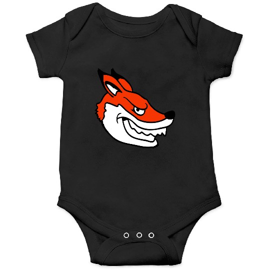 Fox Evil Look Dangerous Crazy Wild Animal Fun Face Onesies