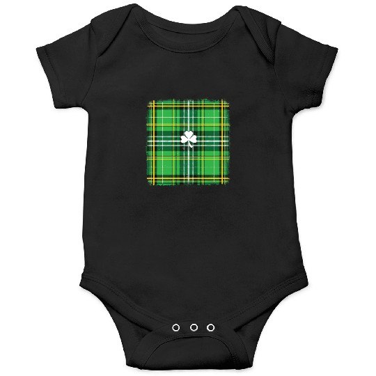 Irish Plaid Shamrock – St. Patrick’s Day Onesies