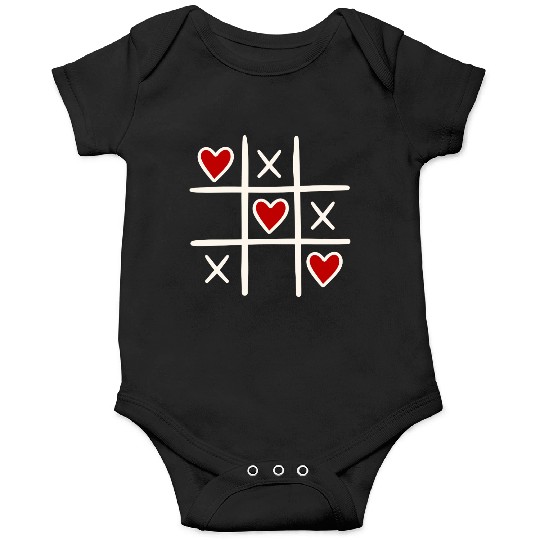 tic tac toe. valentines day gift. couple gift.dark Onesies