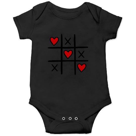 tic tac toe. valentines day gift.couple.light. Onesies