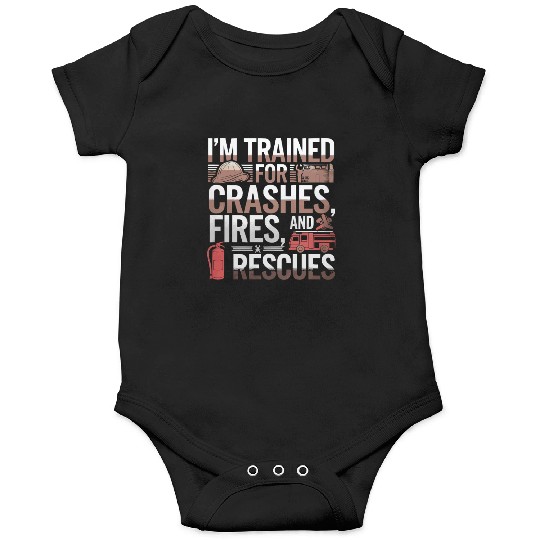 Airport Firefighter Fire Rescue Fireman Firewoman Onesies