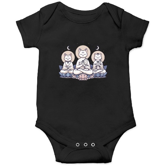 Yoga Cats Meditation Zen Balance Cat lover Gift Onesies