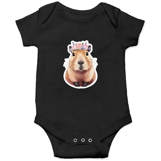 Capybara with Flowers Onesies
