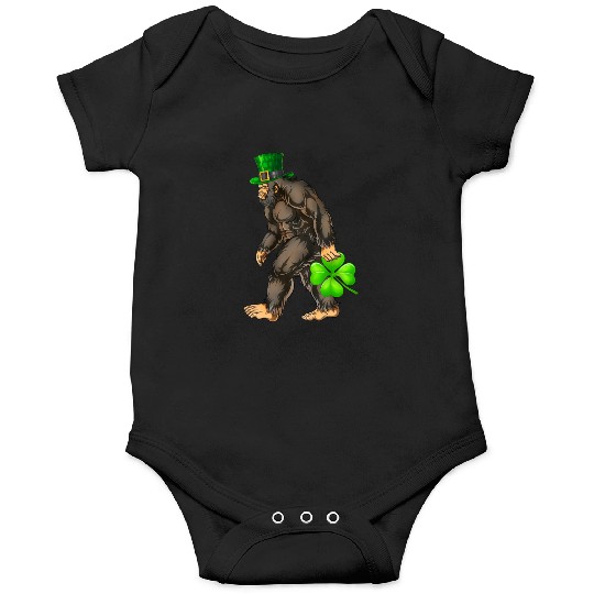 Vintage St Patricks Day Bigfoot Sasquatch Irish Onesies