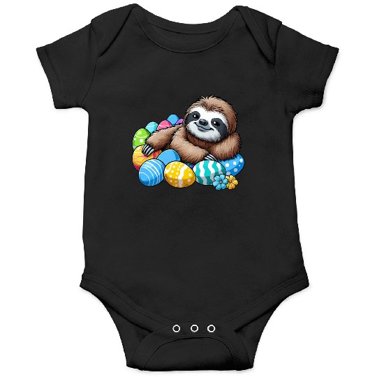 Cute Sloth Easter Egg Cartoon Chilling Onesies