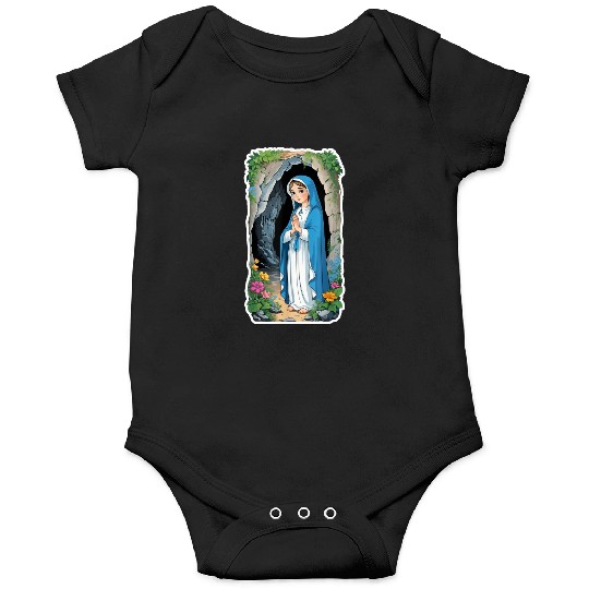 Our Lady of Lourdes St Bernadette Immaculate Mary Onesies