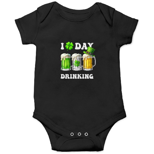 I Love Day Drinking Beer Shamrock St Patrick’s Day Onesies