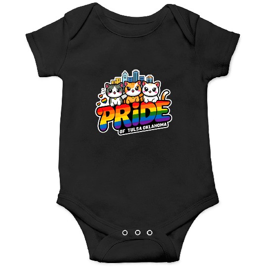 Pride of Tulsa City Oklahoma USA Rainbow Flag Onesies