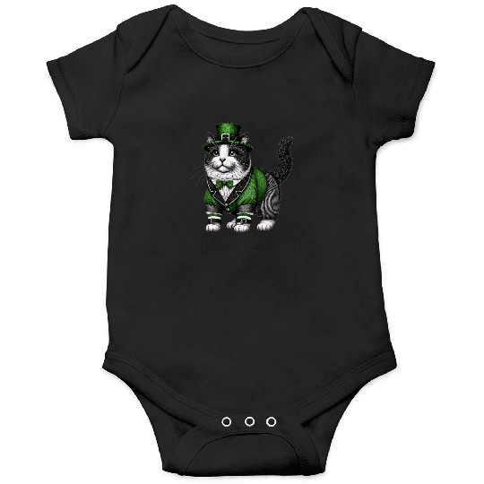 Lucky Cat in Green - St. Patrick’s Day Onesies