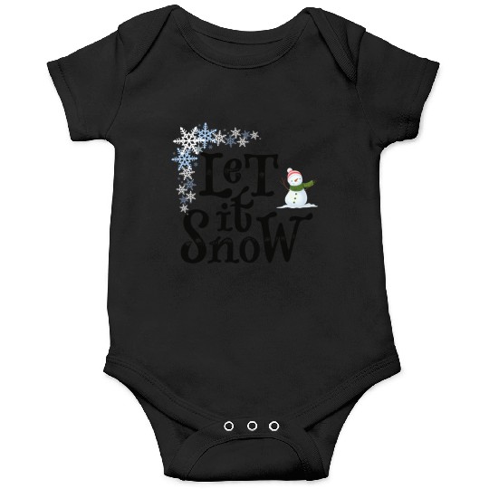 Let It Snow Funny Geek Winter Cool Design Onesies