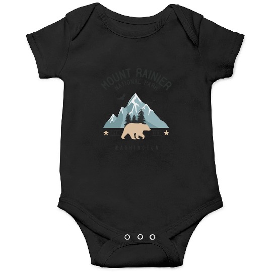 Mount Rainier National Park Est. 1889 Washington Onesies