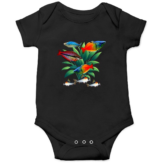 Rainbowfish Corydoras catfish Aquarium Fish Tank Onesies