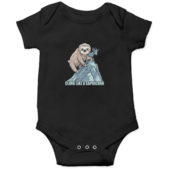 Climb Like A Capricorn Zodiac Sloth Adventure Onesies