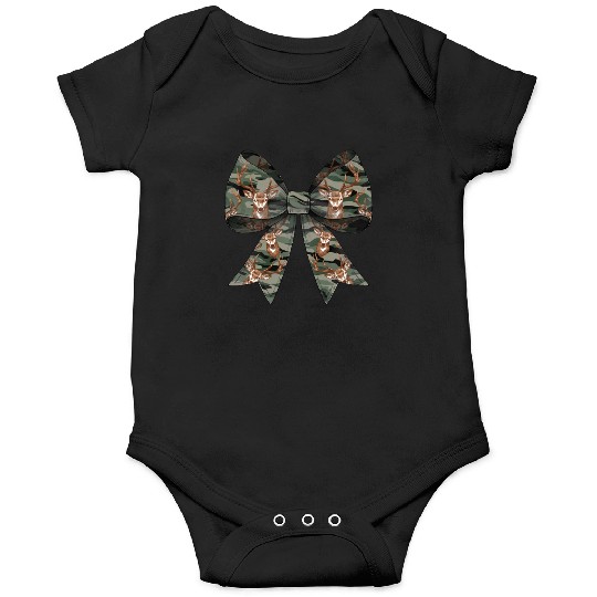 Coquette Bow Deer Hunting Hunter Camouflage Ribbon Onesies