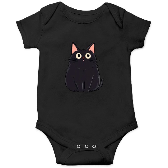 Startled black cat Onesies