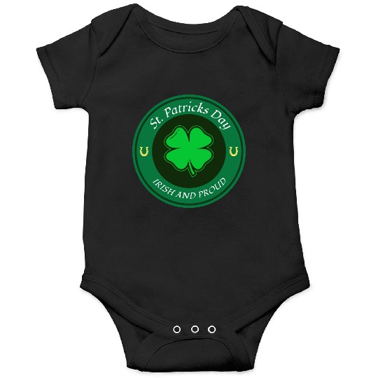 St. Patricks Day Irish and Proud Onesies