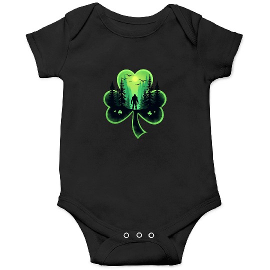 St Patrick's Day Bigfoot Sasqautch Irish Onesies