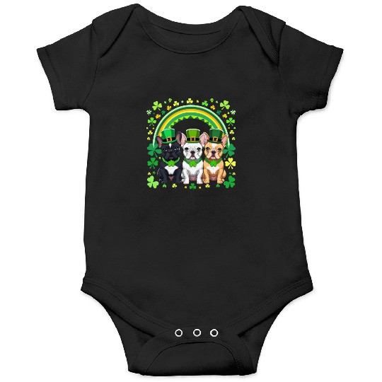 St Patricks Day French Bulldogs Dog Frenchie gifts Onesies