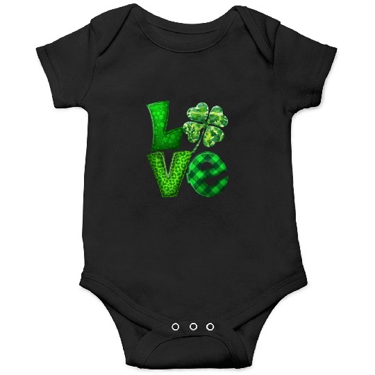 Love Shamrock St Patricks Day Onesies