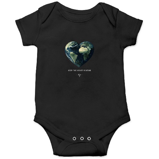 Keep the Heart Beating Earth Day Heart Environment Onesies