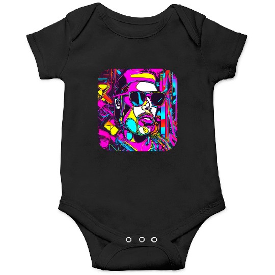 Neon Style 80s Retro Party Color Glow Onesies