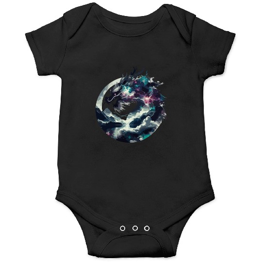 Zen Black Chinese Dragon Onesies
