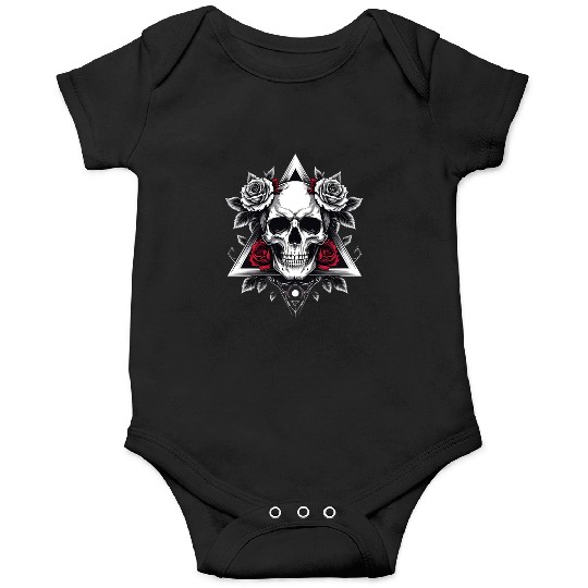 Gothic Skull & Roses Aesthetic Onesies