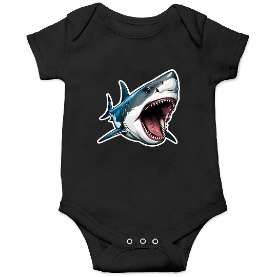 Big White Shark Attack Onesies