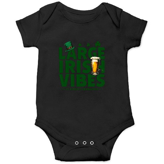 Bold Typography Celebrating St Patrick s Day Onesies