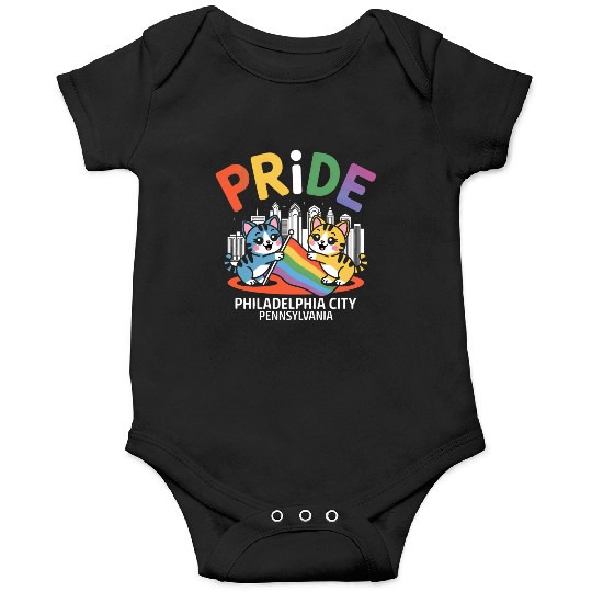 Pride Month Philadelphia City Pennsylvania USA Rai Onesies