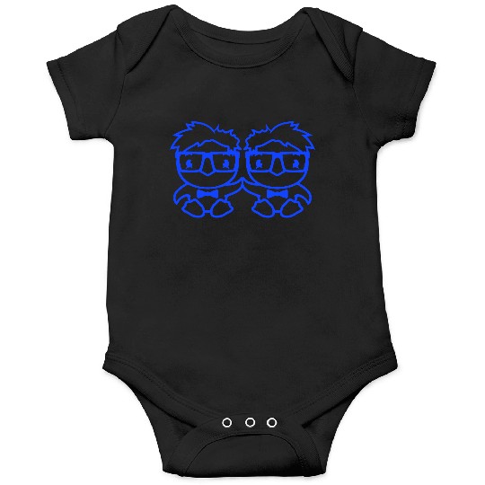 2 Birds Nerd Geek Smart Horn-Rimmed Glasses Team Onesies