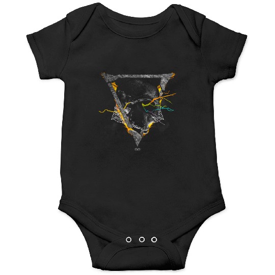 Skull Triangle Fire Onesies | Psychedelic Rock dark