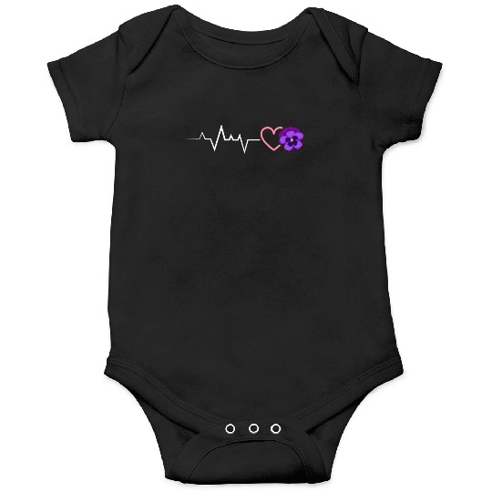 Lesbian Heartbeat Violet Flower Love Pride Onesies