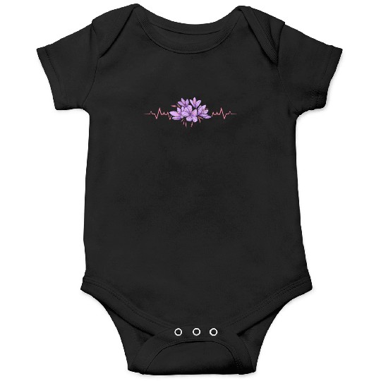 Lesbian Heartbeat Violet Flower Love Pride Art Onesies