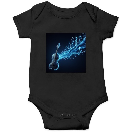 Neon Blue Violin Onesies
