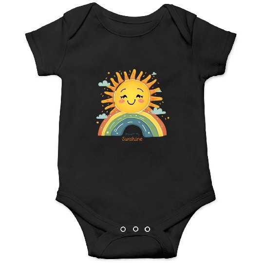 You Are My Sunshine – Happy Sun & Rainbow Design Onesies