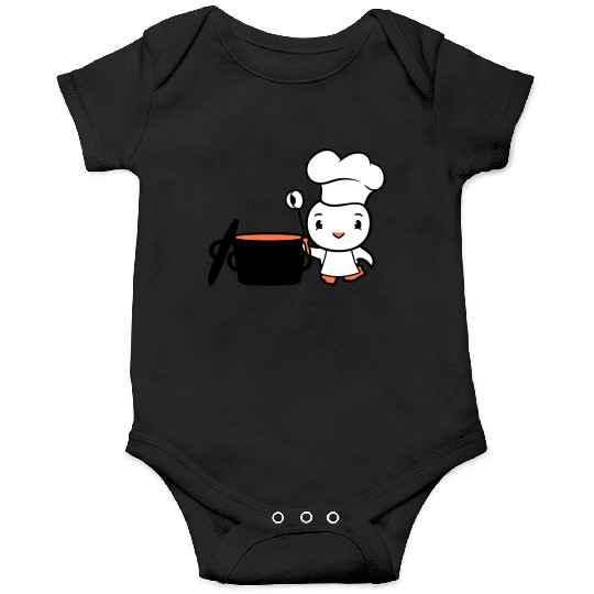 Bird Chef Cooking Pot Duck Delicious Hunger Food Onesies