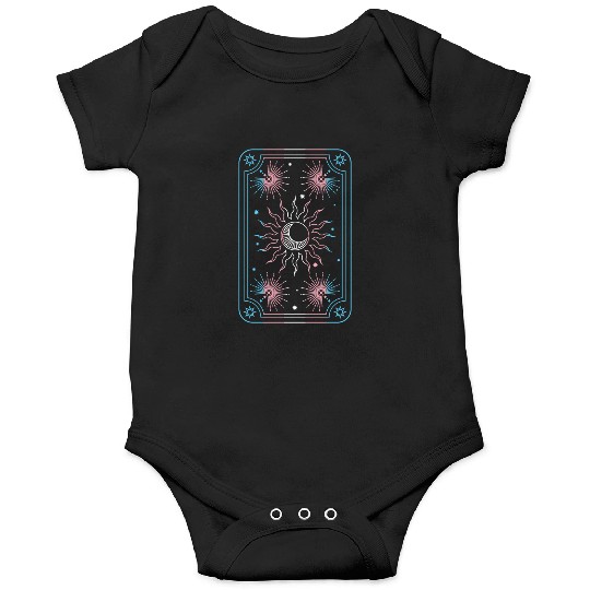 Mystical Transgender Tarot Card with Sun and Moon Onesies