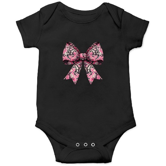 Coquette Bow Rodeo Barrel Racer Barrel Racing Onesies
