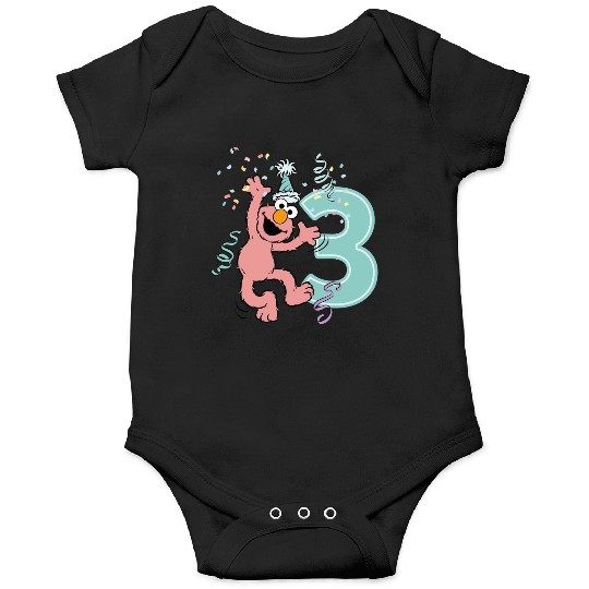 Sesame Street Birthday Design With Elmo 3 Years Onesies