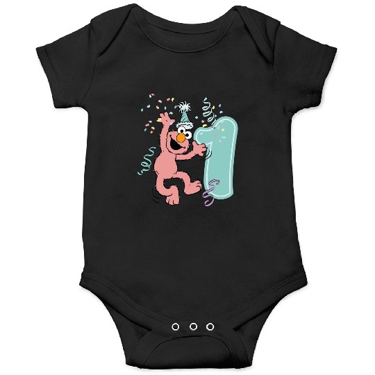 Sesame Street Birthday Design With Elmo One Year Onesies