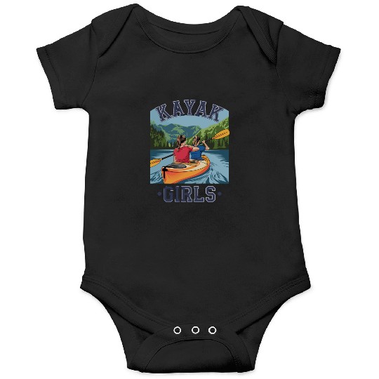 Kayak Girls Adventure in Scenic Nature Waters Onesies