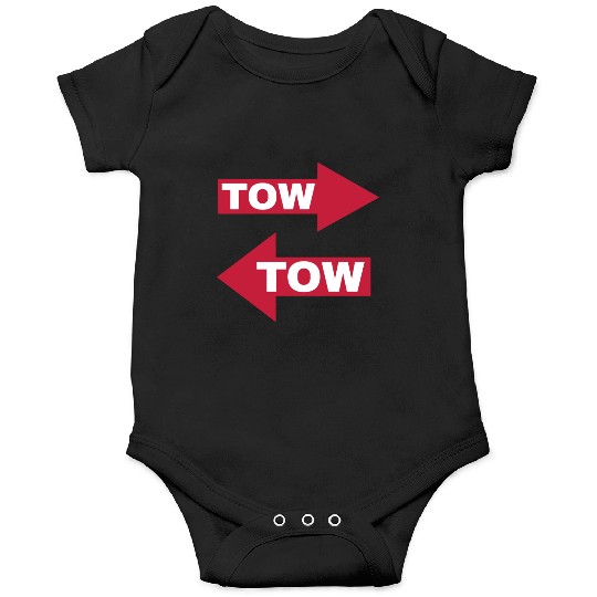 tow arrow red moving automotive because racecar Onesies