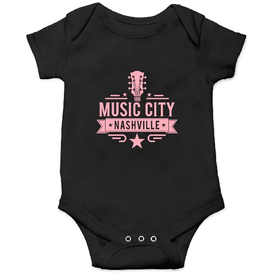 Music City Nashville Guitar Tennessee Onesies