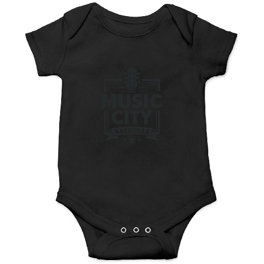 Music City Nashville Guitar Tennessee Onesies