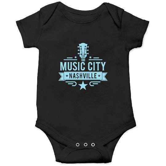 Music City Nashville Guitar Tennessee Onesies