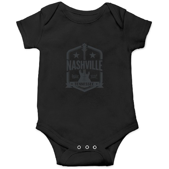 Nashville Music City Guitar Tennessee Onesies