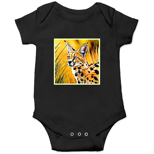 Vivid Cheetah in Golden Savannah Artwork Onesies