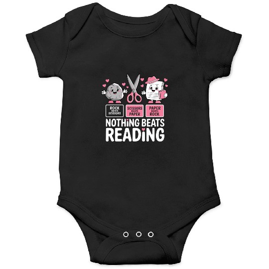 Rock Paper Scissors Nothing Beats Reading Onesies